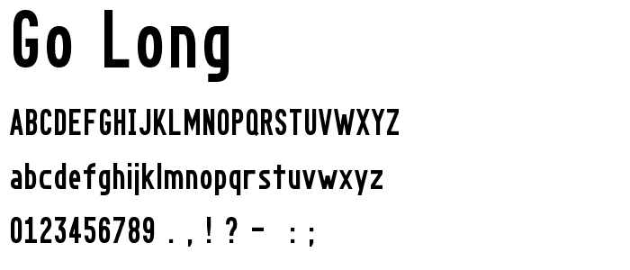 Go Long font